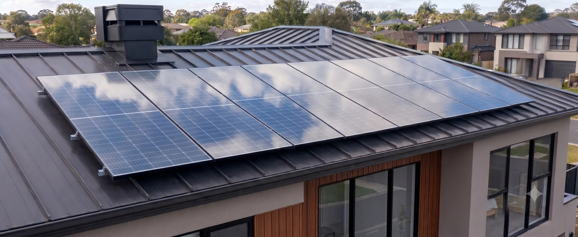 Solar panels installed on an Auckland home roof